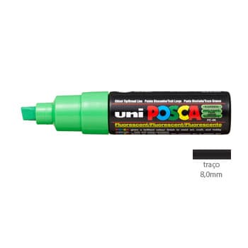 Marcador Uniball Posca PC-8K 8,0mm Verde Fluorescente 1un