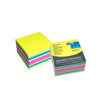 Bloco (Cubo) Adesivo Brilhante 4 Cores 75x75mm 450Folhas