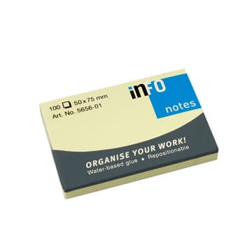 Bloco Adesivo Amarelo 50x75mm 100Folhas - 1un