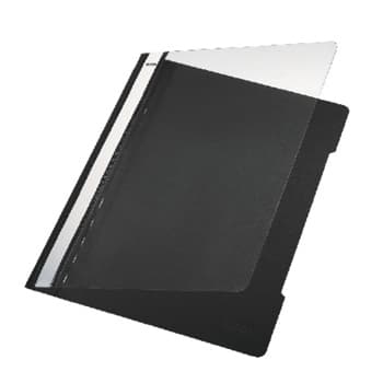 Classificador Plastico Capa Transp Leitz 4191 Preto Cx25un