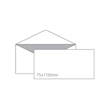 Envelopes 75x110mm p/Cartoes Visita s/janela s/Cola-100un