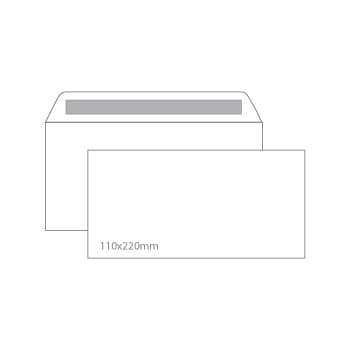 Envelopes 110X220mm s/janela Cx 500un Autodex (53219)