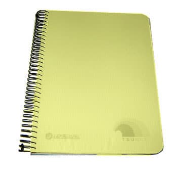 Caderno Espiral Tsunami A4 Quadriculado 160 Fls amarelo