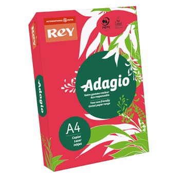 Papel Fotocopia Adagio(cd22) A4 80gr Vermelho Intenso 1x500