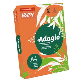 Papel Fotocopia Adagio(cd12)A4 80gr Laranja Fluor 1x500Fls