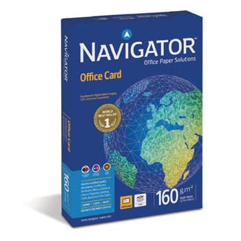 Papel 160gr Fotocopia A4 Navigator Office Card 1x250 Folhas