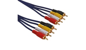 Cabo Audio 4x RCA Macho para 4x RCA Macho 1,2m