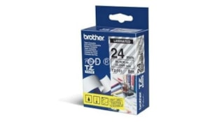 Fita Laminada 24mmx8mts Transparente/Preto