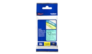 Fita Laminada 12mmx8mts Verde/Preto