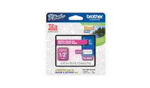 Fita Laminada 12mmx5mts Rosa/Branco Mate