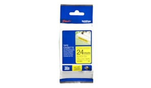 Fita Laminada SuperAdesiva 24mmx8mts Amarelo/Preto