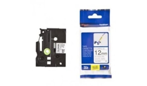 Fita Laminada Flexivel 06mmx8mts Branco/Preto