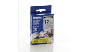 Fita Laminada 12mmx8mts PrateadoMate/Preto (Metalica)
