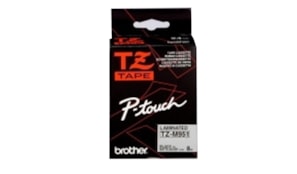 Fita Laminada 24mmx8mts PrateadoMate/Preto (Metalica)