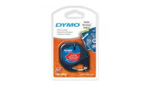 Fita Gravacao Dymo 12mmx4m Preto/Vermelho (91203)