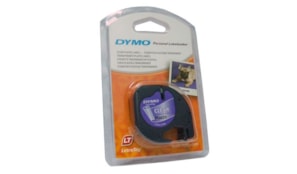 Fita Gravacao Dymo 12mmx4m Preto/Transp. (12267)