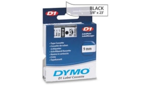 Fita Gravacao Dymo 09mmx7m Transparente/Preto (40910)