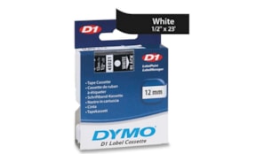Fita Gravacao Dymo 12mmX7m Branco/Preto (45021)