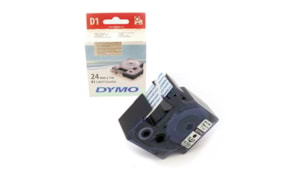 Fita Gravacao Dymo 24mmX7m Preto/Transparente (53710)