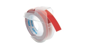 Fita Gravacao Dymo 09mmx3m Vermelho/Branco (898150)