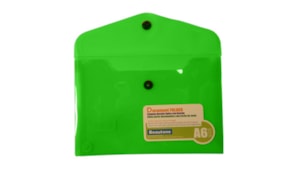 Bolsa Plastico A6 105x148mm1 Botao Transparente Verde