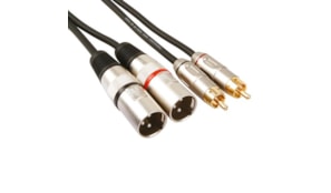 Cabo Audio 2x XLR Macho para 2x RCA Macho 1mt