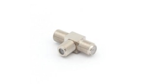 Adaptador tipo F em T 1x fêmea/2x fêmea 10un