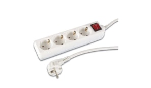 Bloco 4 Tomadas + Interruptor Cabo 3mts