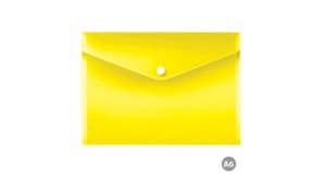 Bolsa Porta Documentos com 1 Botao Transp. Amarelo Pack12