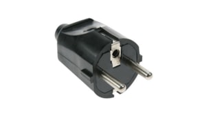 Ficha AC SCHUKO macho em ABS macio