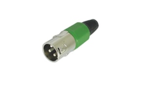 Ficha XLR 3 pinos ID verde macho