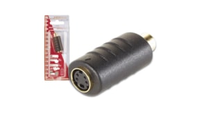 Adaptador S-VHS 4P mini-DIN F para RCA F Ouro