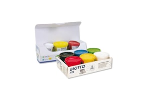 Guache Pintura Dedos Giotto Dita 100ml Pack 6 Cores
