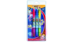 Lapis de Cera Purpurina Bic Blister 3 Cores