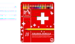 Lapis Cor Caran DAche Swisscolor Cx Metalica 18 Cores