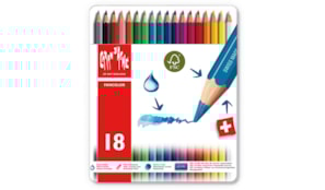 Lápis Cor Aguarelável Caran DAche Fancolor Cx Metálica 18un