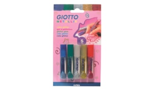 Marcadores Giotto Glitter Glue Metallic 5x10,5ml