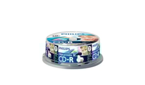 CD-R Philips 700Mb 52x 80min Impressao Spindle Pack 25
