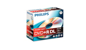 DVD+R Dual Layer Philips 8.5GB 8X Jewell Case 5