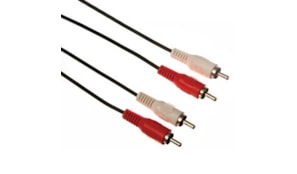 Cabo RCA audio 2x RCA macho/macho, terminais dourados 1,5m