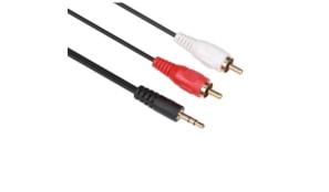 Cabo de audio de jack stereo macho para 2x RCA macho (1,2m)