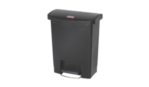 Contentor em resina Slim Jim Step-On c/Pedal 30 Litros Preto