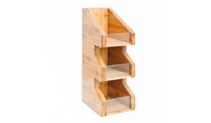 Organizador Copos / Tampas / Palhinhas Bambu 15x18x40cm