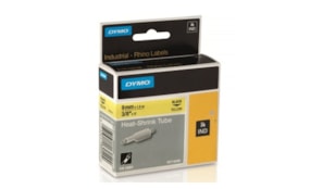 Tubo Termorrectractil Dymo Rhino 9mmx1,5m Amarelo/Preto