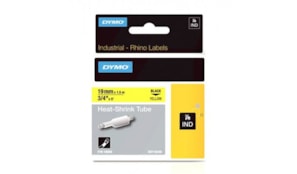 Tubo Termorrectractil Dymo Rhino 19mmx1,5m Amarelo/Preto