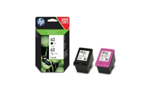 Pack Tinteiros HP 62 Preto/Cor N9J71AE