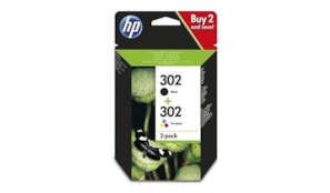 Pack 2 Tinteiros HP 302 Preto/Cor X4D37AE