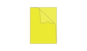 Bolsa Plastico em L A4 -Amarelo-10un