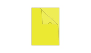Bolsa Plastico em L A4 -Amarelo-10un