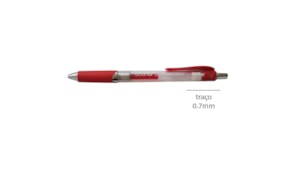 Esferografica Gel 0,7mm Retractil Vermelha 1 Uni